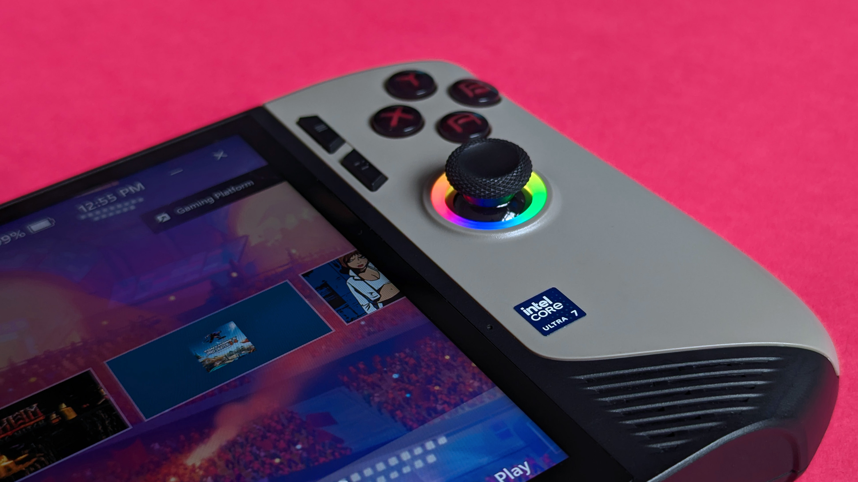 MSI Claw 8 AI+ handheld gaming PC with Intel Core Ultra 7 sticker