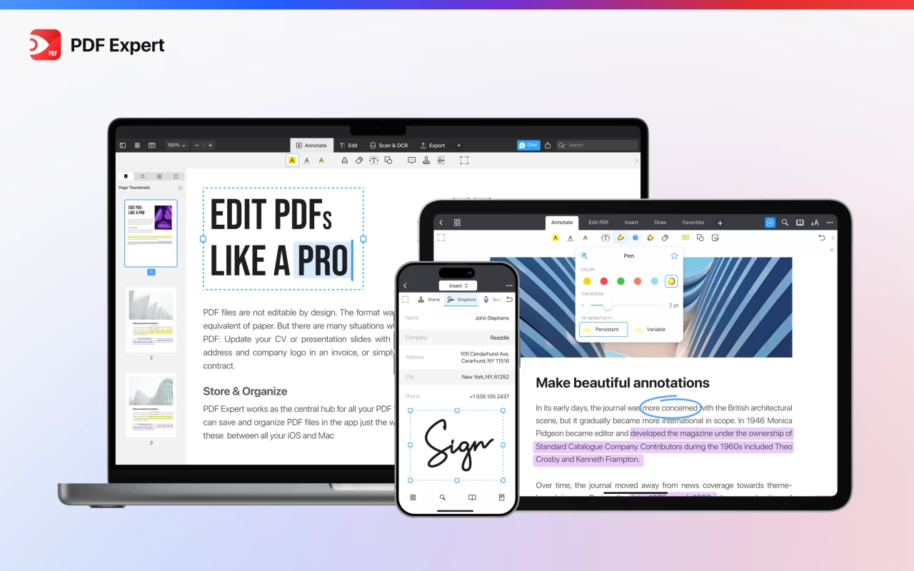 PDF Expert для Mac: ваш незаменимый помощник в работе с PDF (скидка 42%)