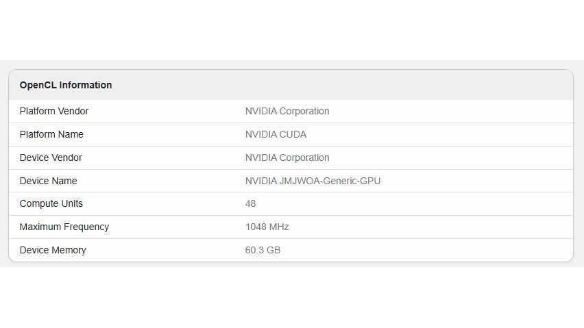 NVIDIA N1x OpenCL info, July 2025 leak