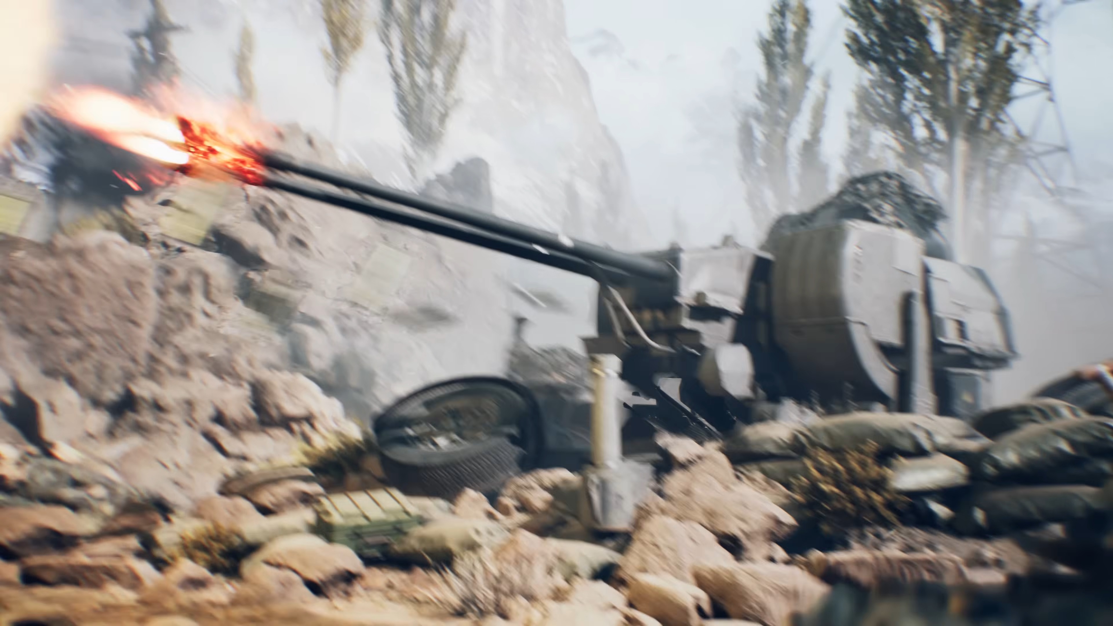 Скриншот Battlefield 6 с зенитной артиллерией.