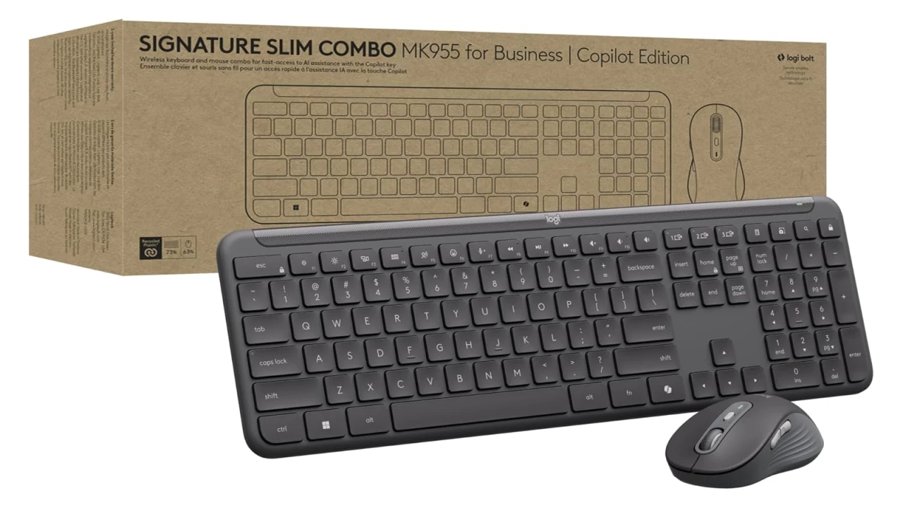 Клавиатура и мышь Logitech с кнопкой Copilot: скидка 33%!