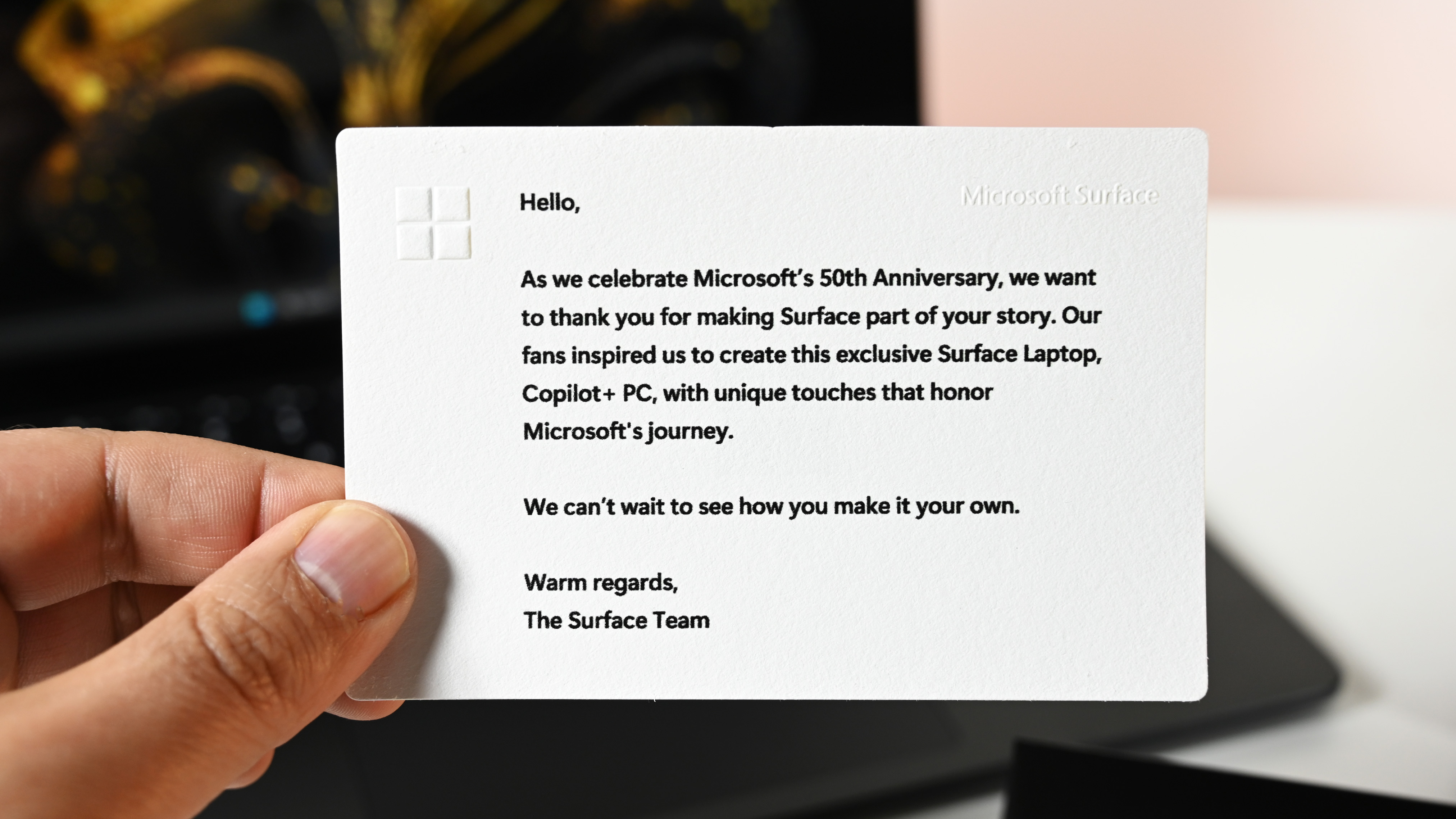 Ограниченная юбилейная версия Surface Laptop, выпущенная тиражом всего около 50 штук.