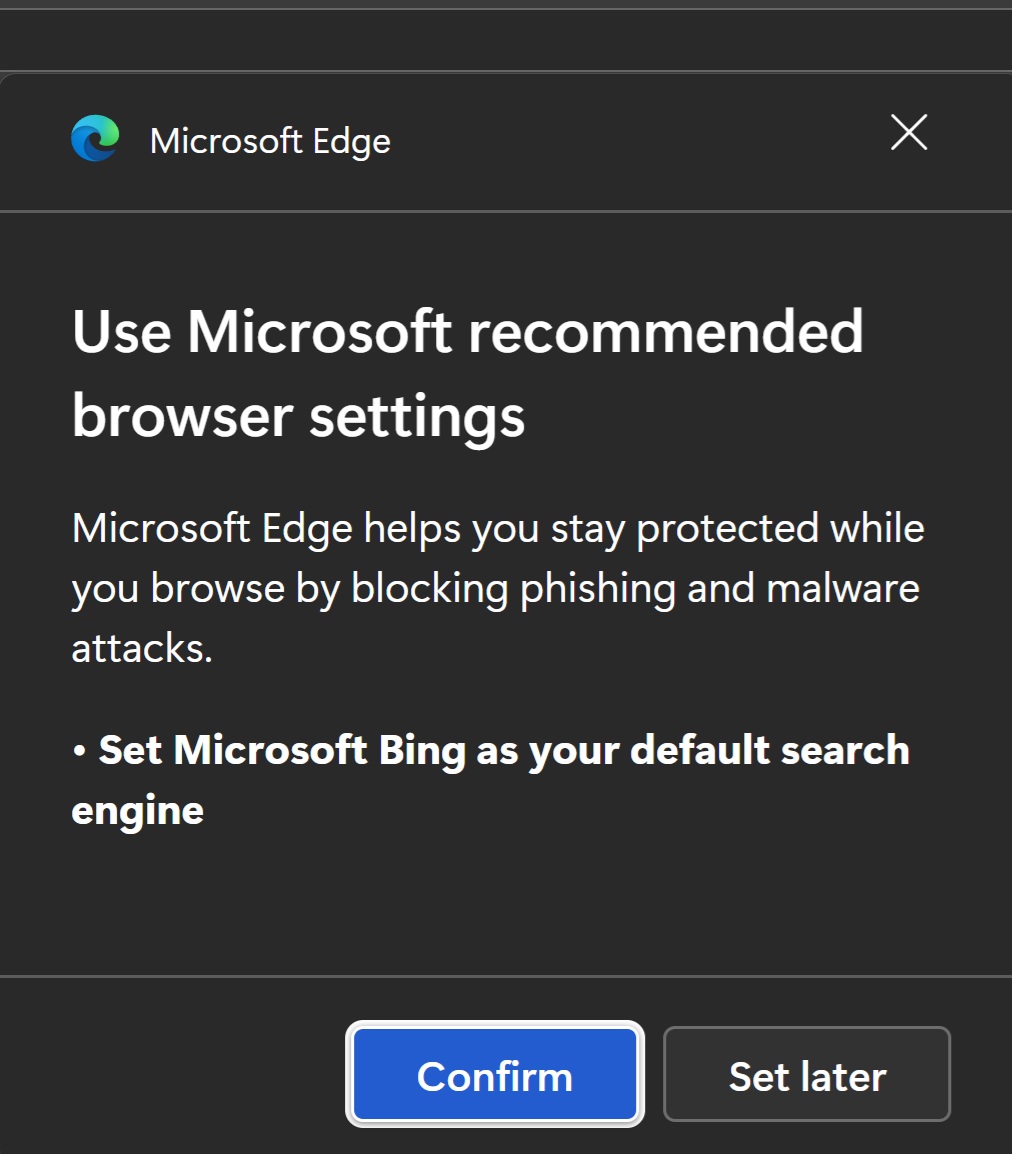 Microsoft Edge "уговаривает" пользователей Chrome закрепить его на панели задач Windows 11