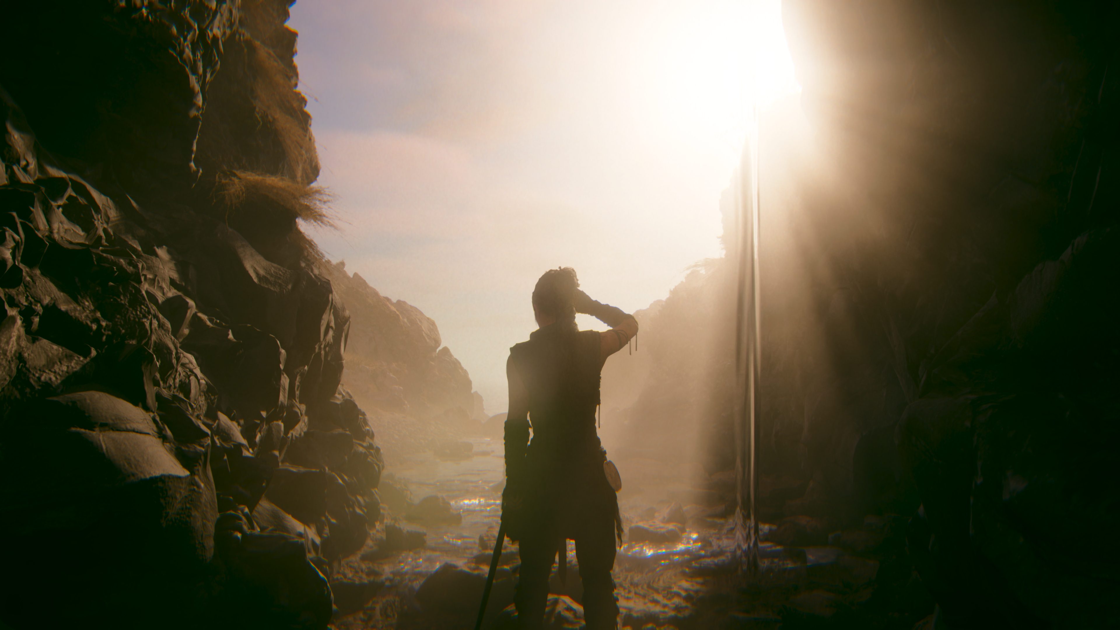 Скриншот Senua's Saga: Hellblade II, запущенной на Xbox Series X, Windows PC или ASUS ROG Ally.