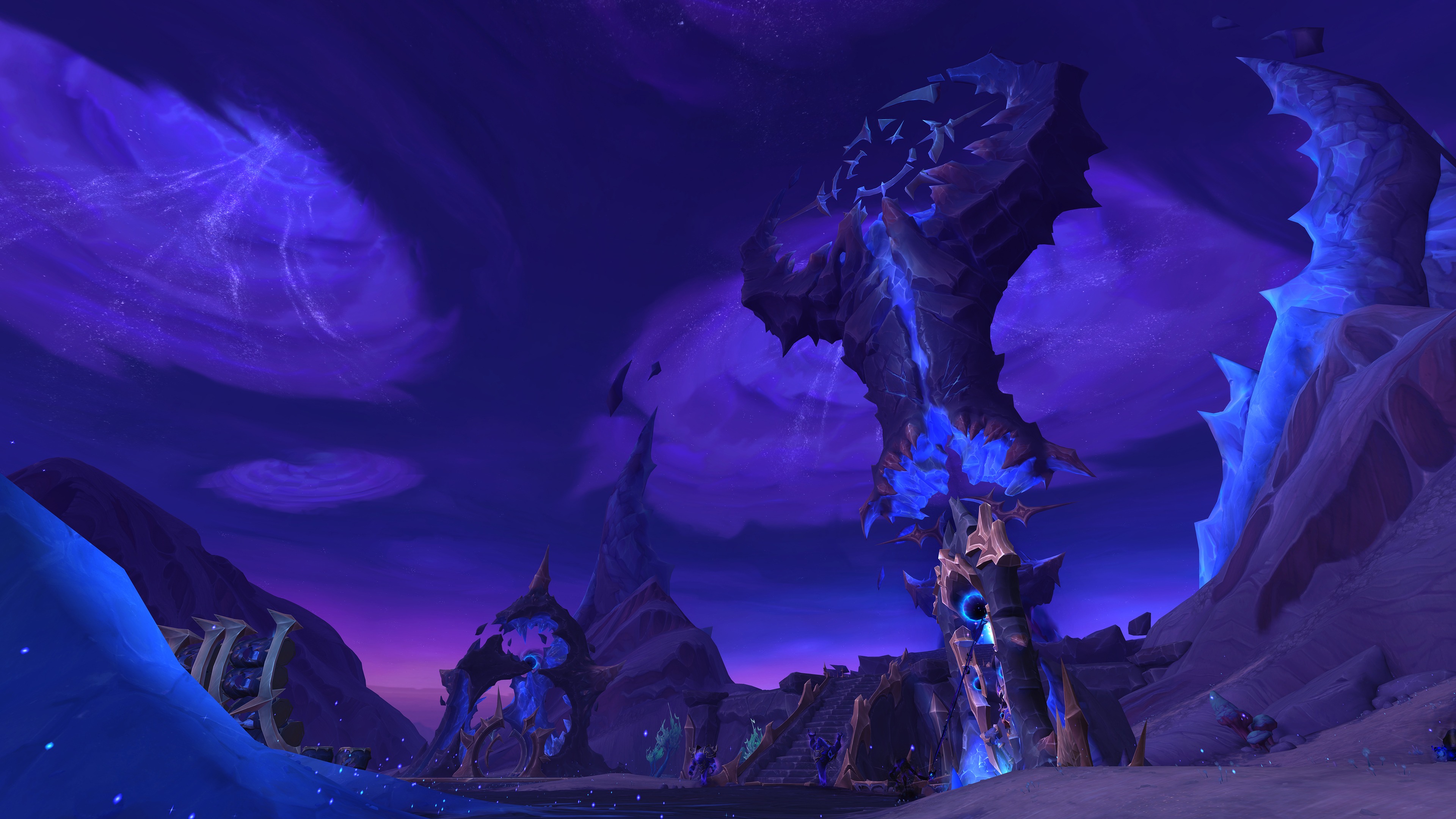 Промоскриншот земли, испорченной Бездной, в World of Warcraft: Midnight