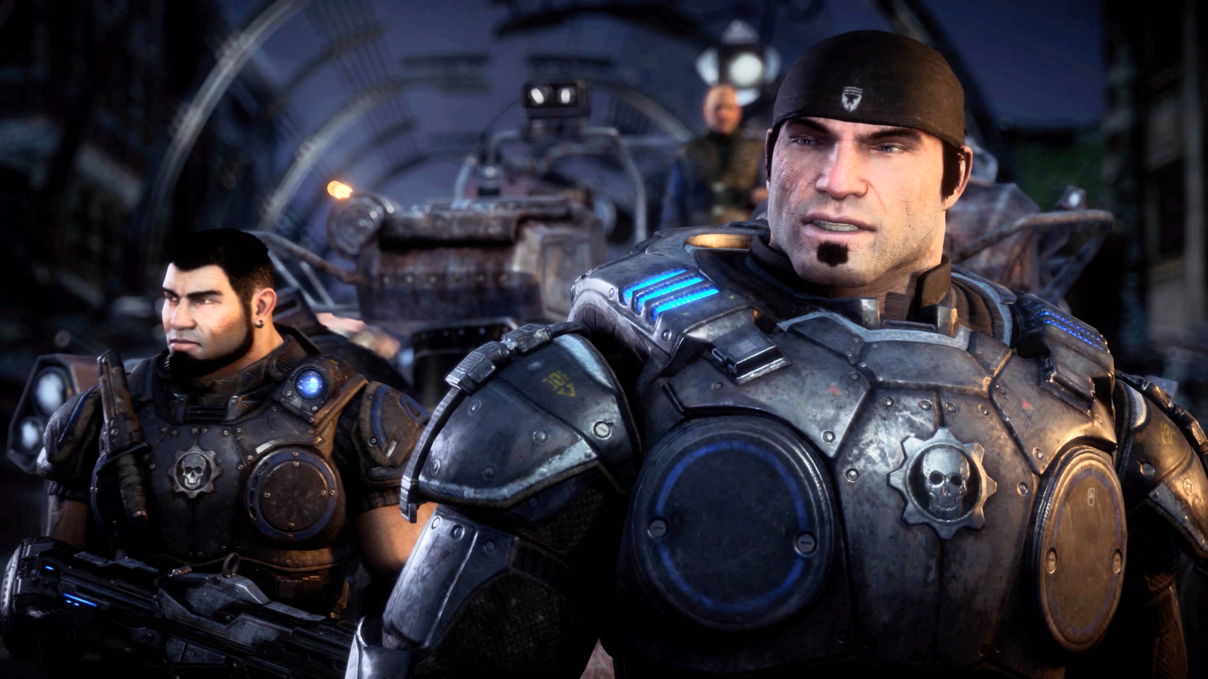 Маркус и Дом ночью в Gears of War: Reloaded