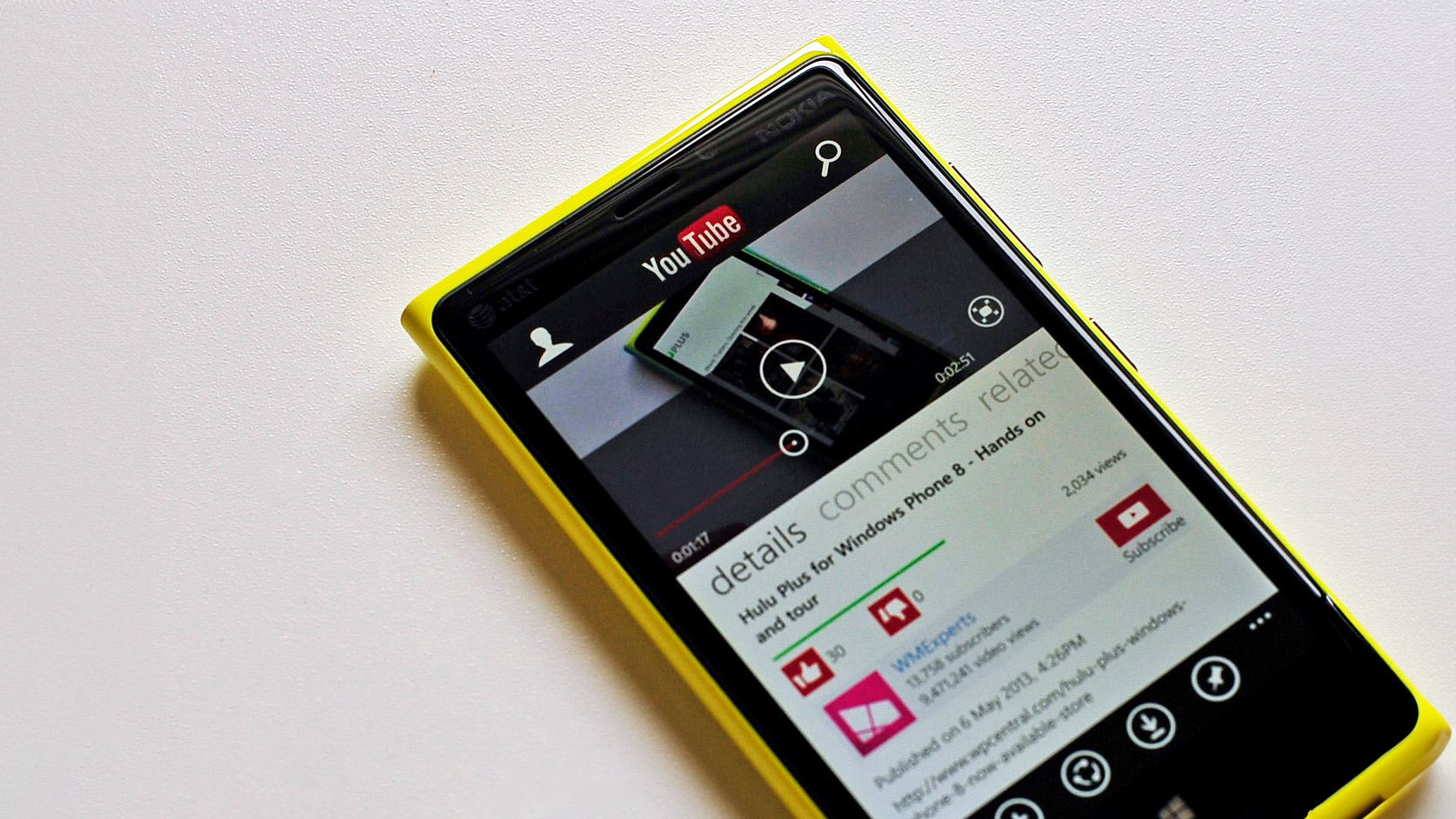 YouTube на Nokia Lumia 920