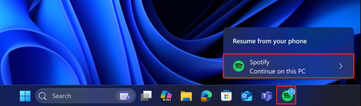 Пример функции возобновления работы с Android-приложением в Windows 11