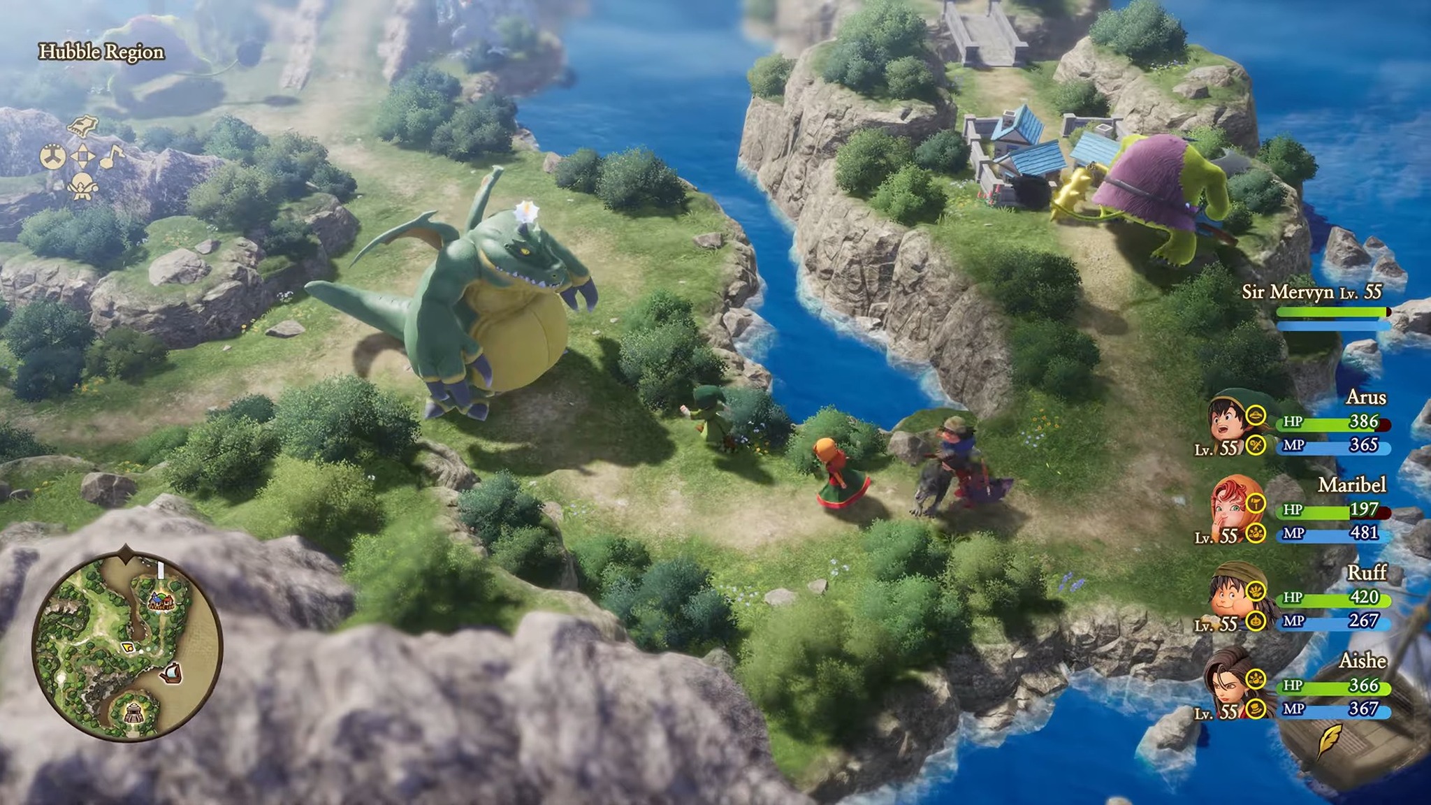 Промо-скриншот исследования мира в Dragon Quest VII Reimagined