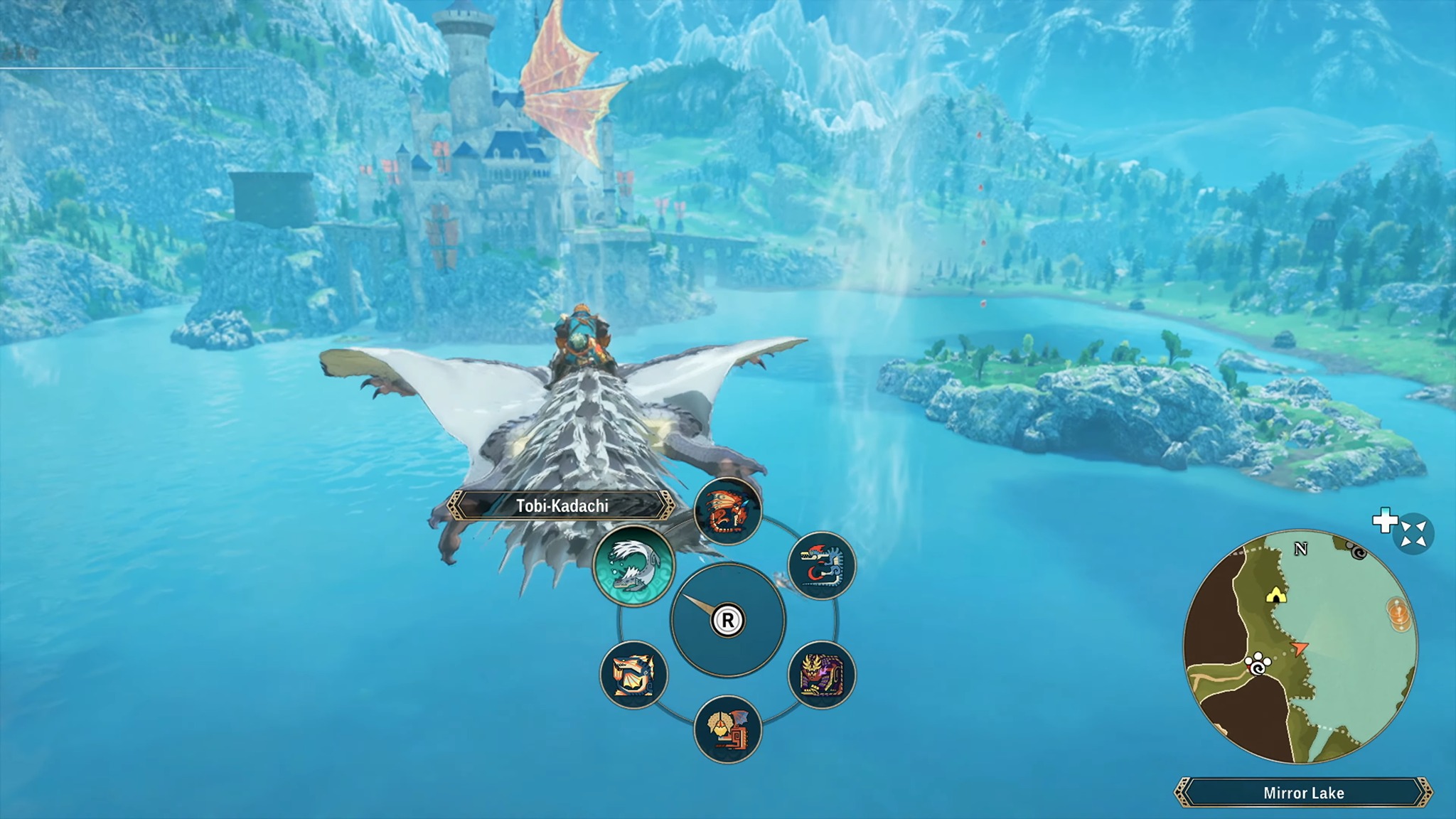 Трейлер скриншота игрока, исследующего мир со своим Монсти в Monster Hunter Stories 3: Twisted Reflection.