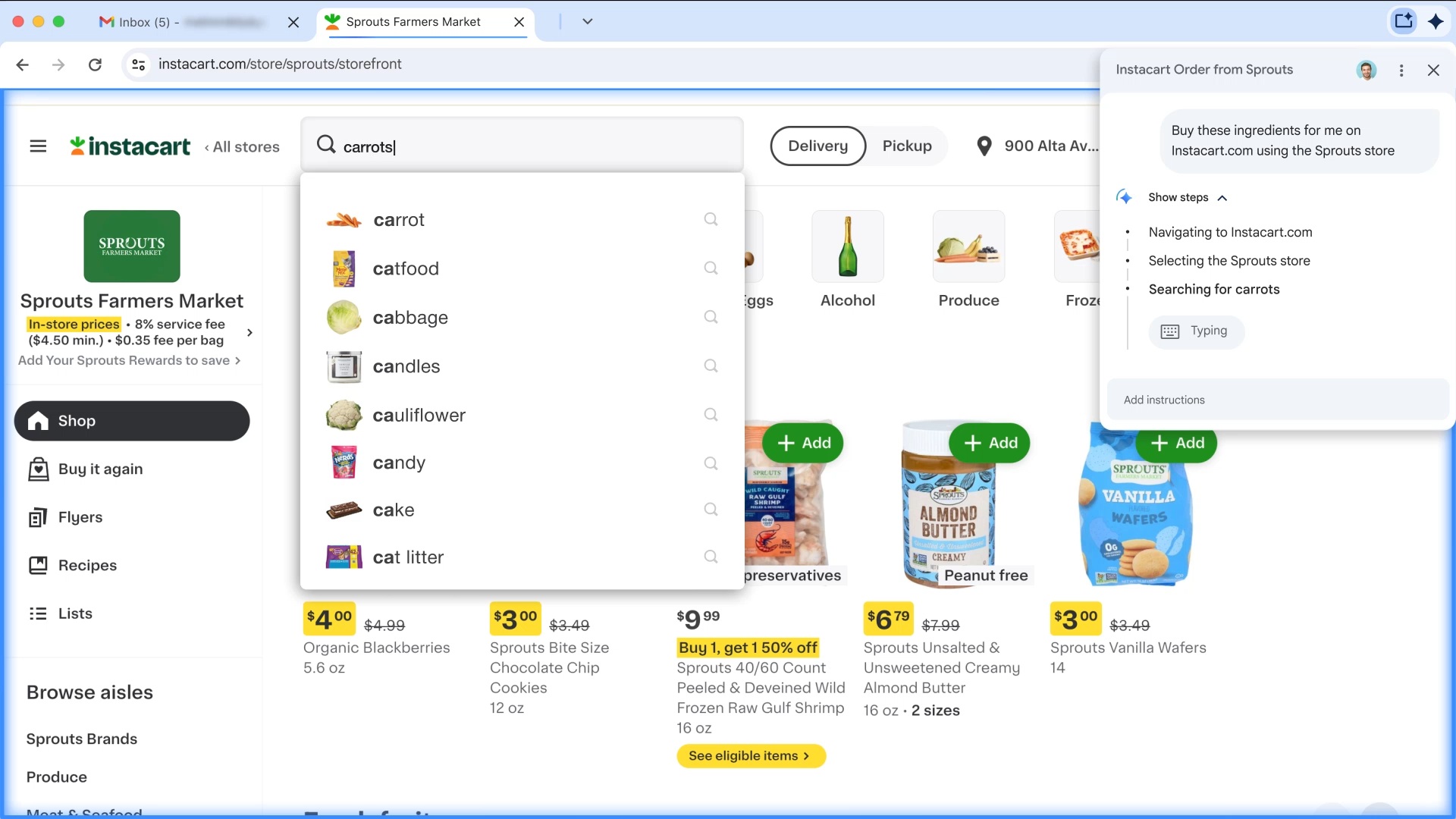 Режим "агентского ИИ" в Google Chrome покупает продукты через Gemini