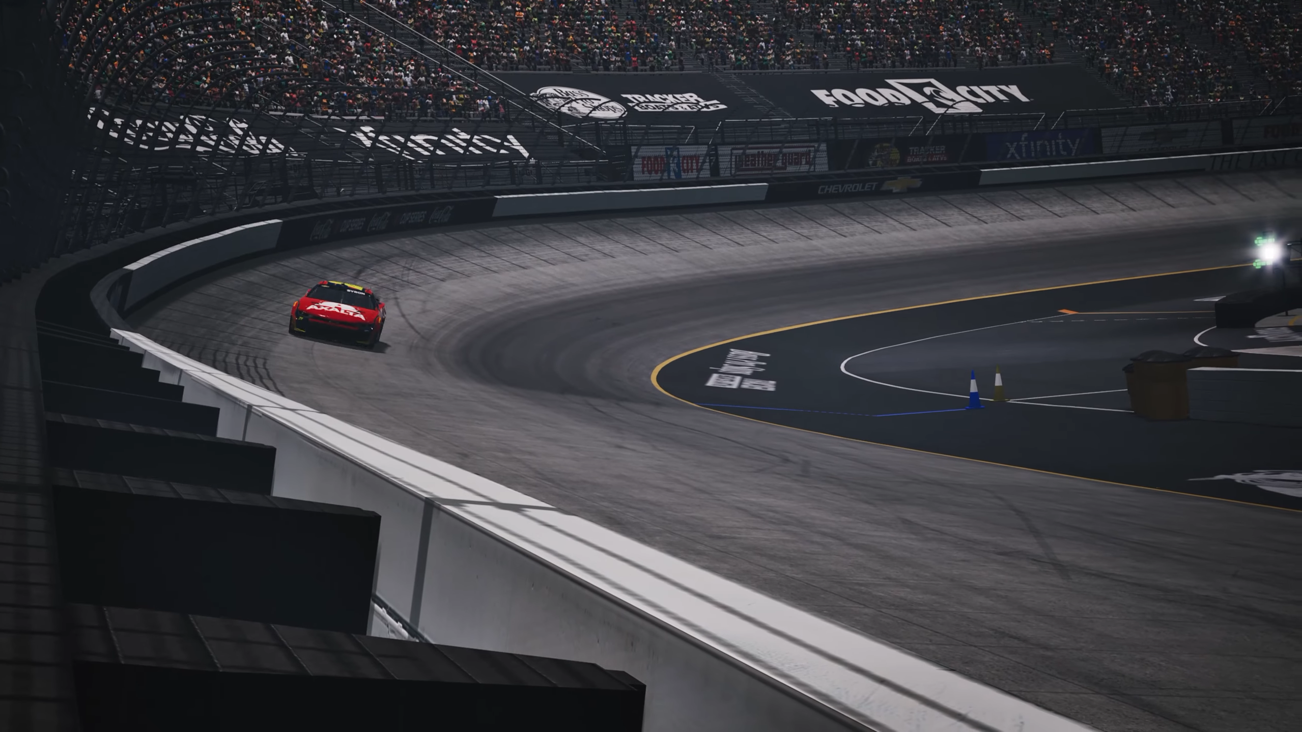 Скриншот из трейлера даты выхода NASCAR 25.