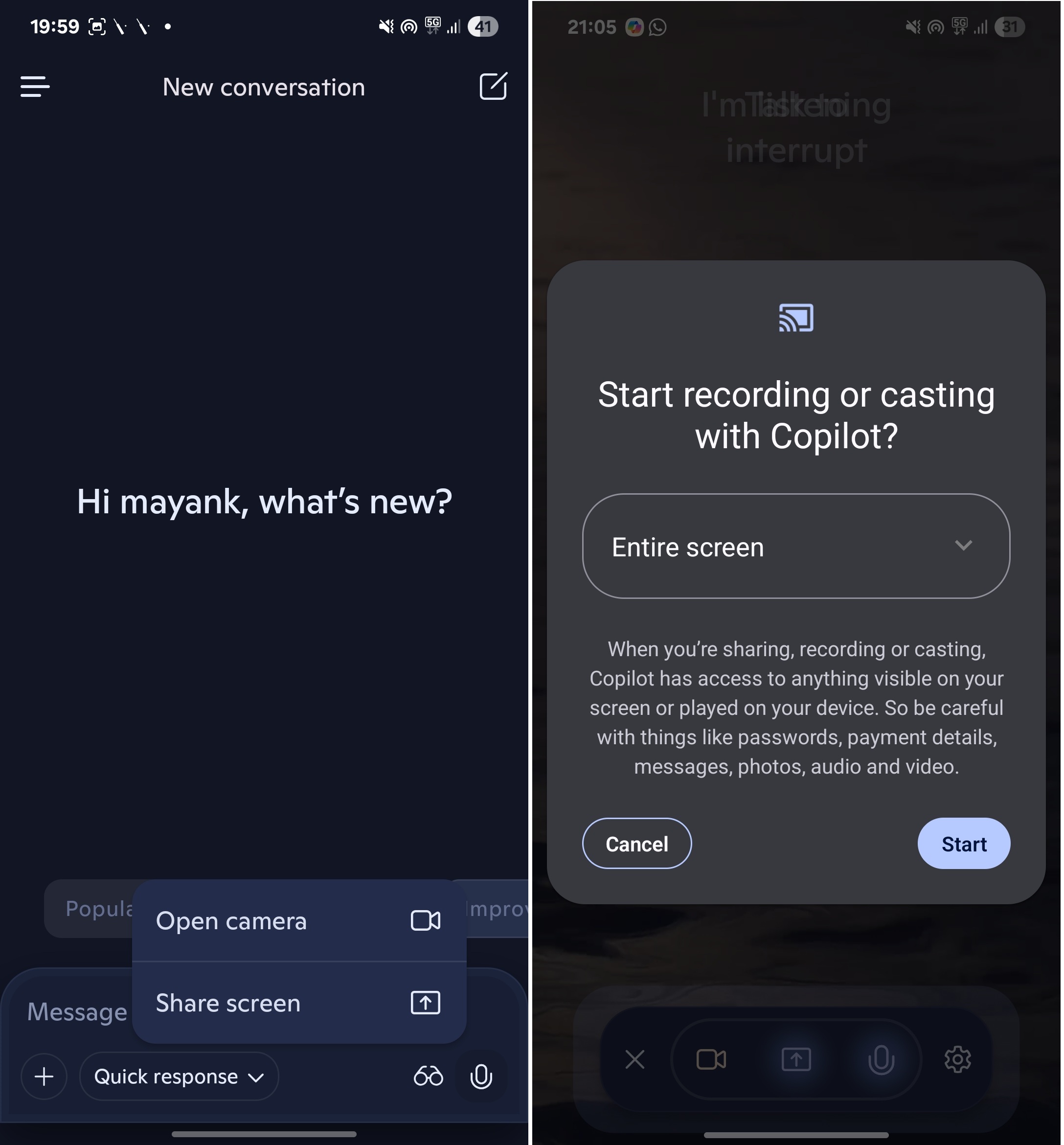 Microsoft Copilot на Android: теперь с функцией "Покажи экран", чтобы потягаться с Gemini Live!