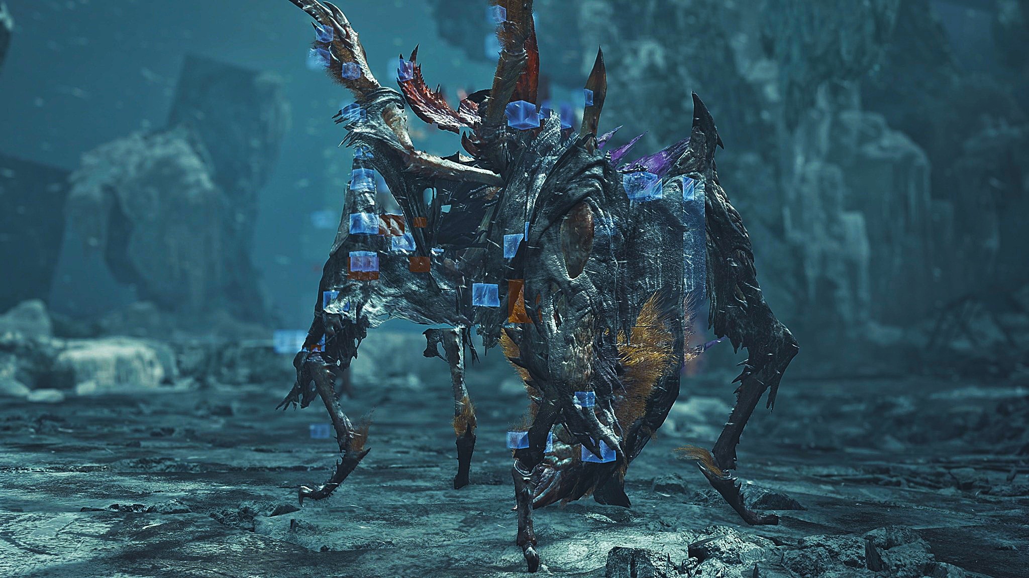 Отредактированный промо-скриншот голограммы Nerscylla в Monster Hunter Wilds
