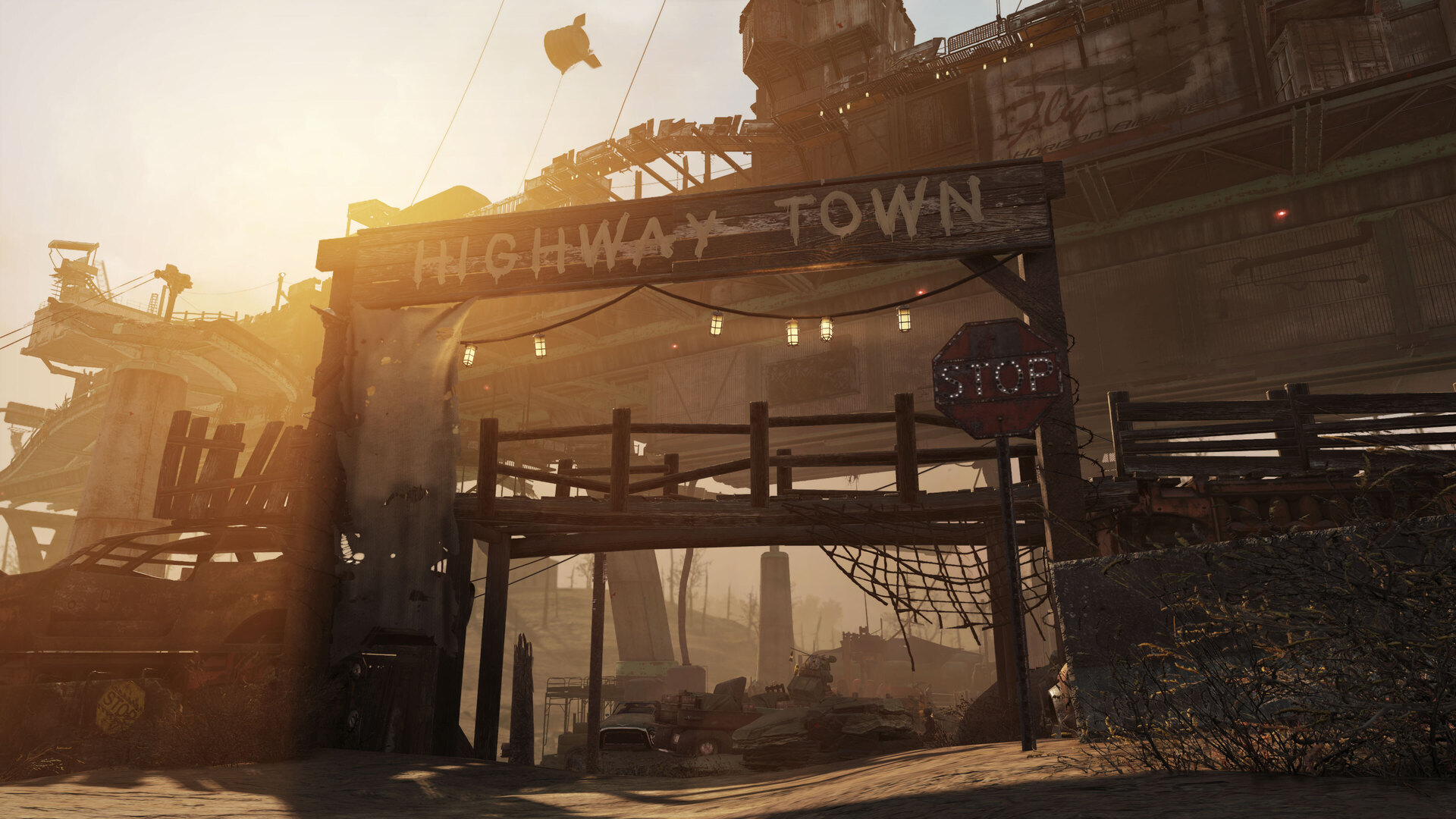 Fallout 76 screenshot of Highway Town.