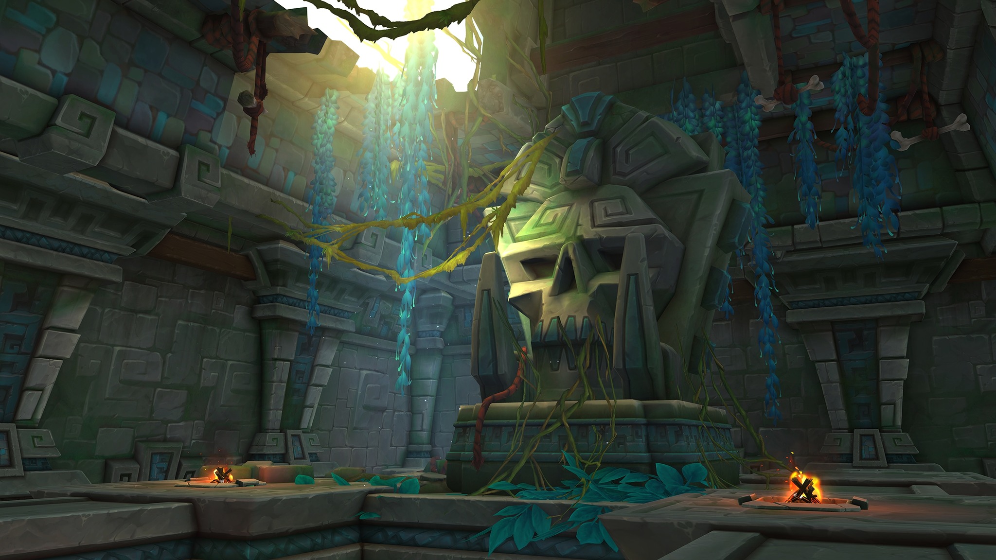 Promotional screenshot of the Twilight Crypts Delve from World of Warcraft: Midnight
