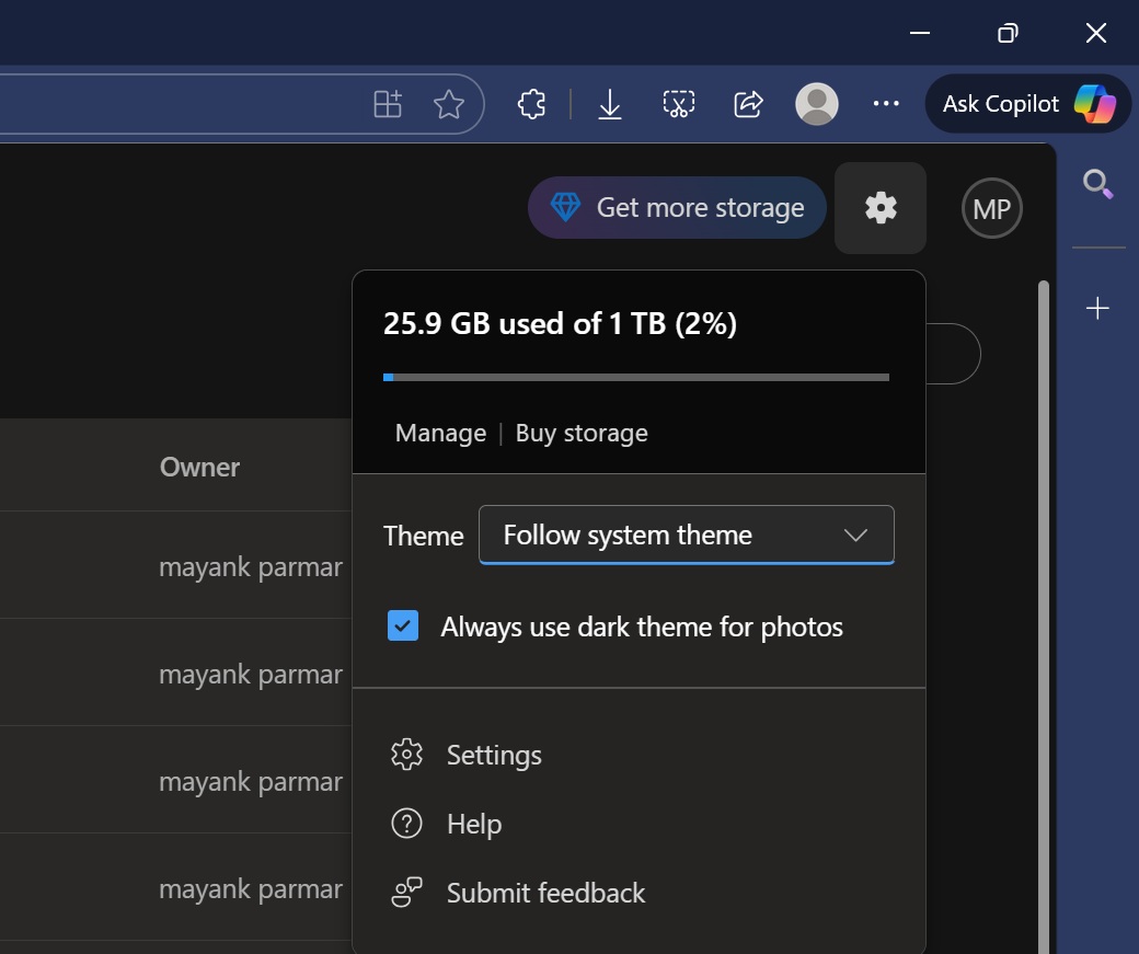 OneDrive преображается: тёмная тема, новые фотовозможности и не только