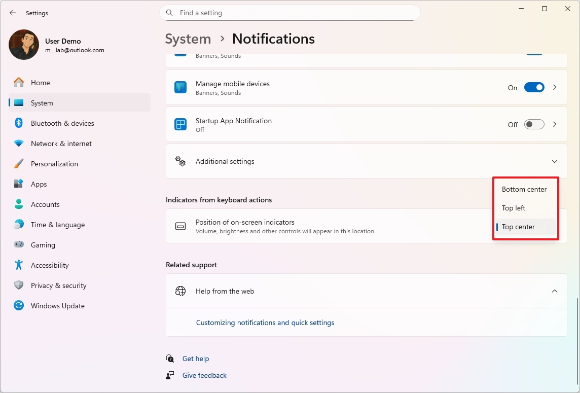 Windows 11 hardware indicator feature