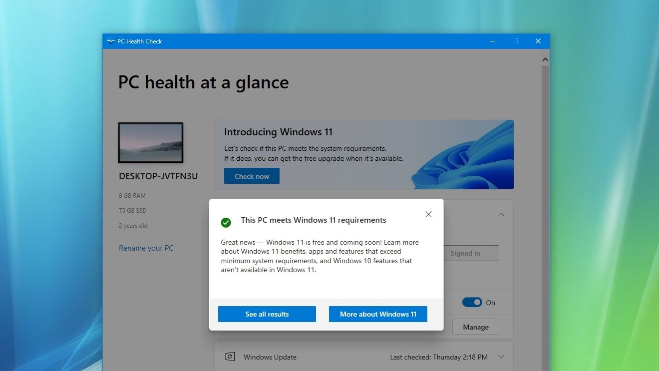 Подготовка к обновлению с Windows 10 до 11
