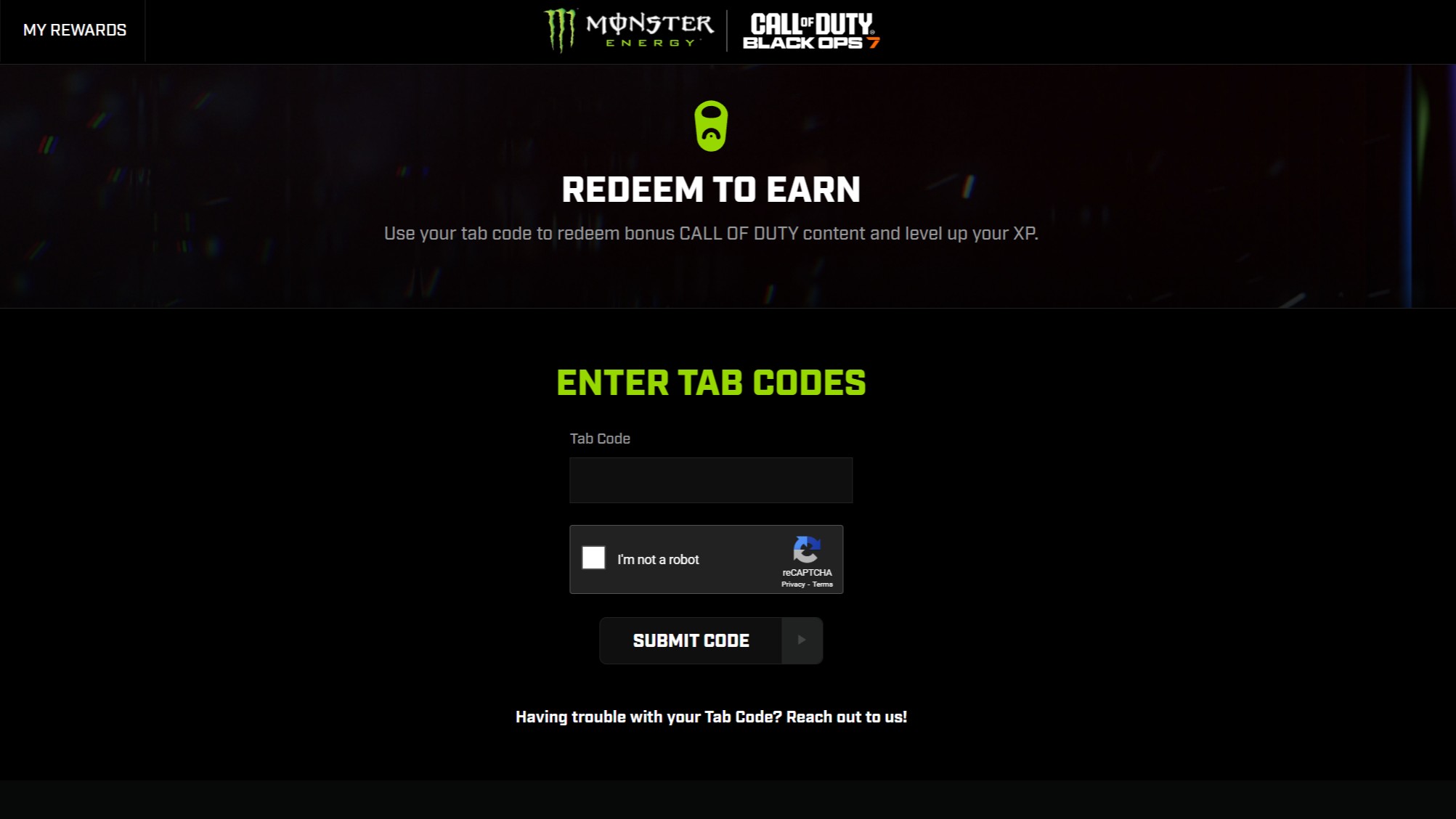 Получение кодов Monster Energy для Black Ops 7.