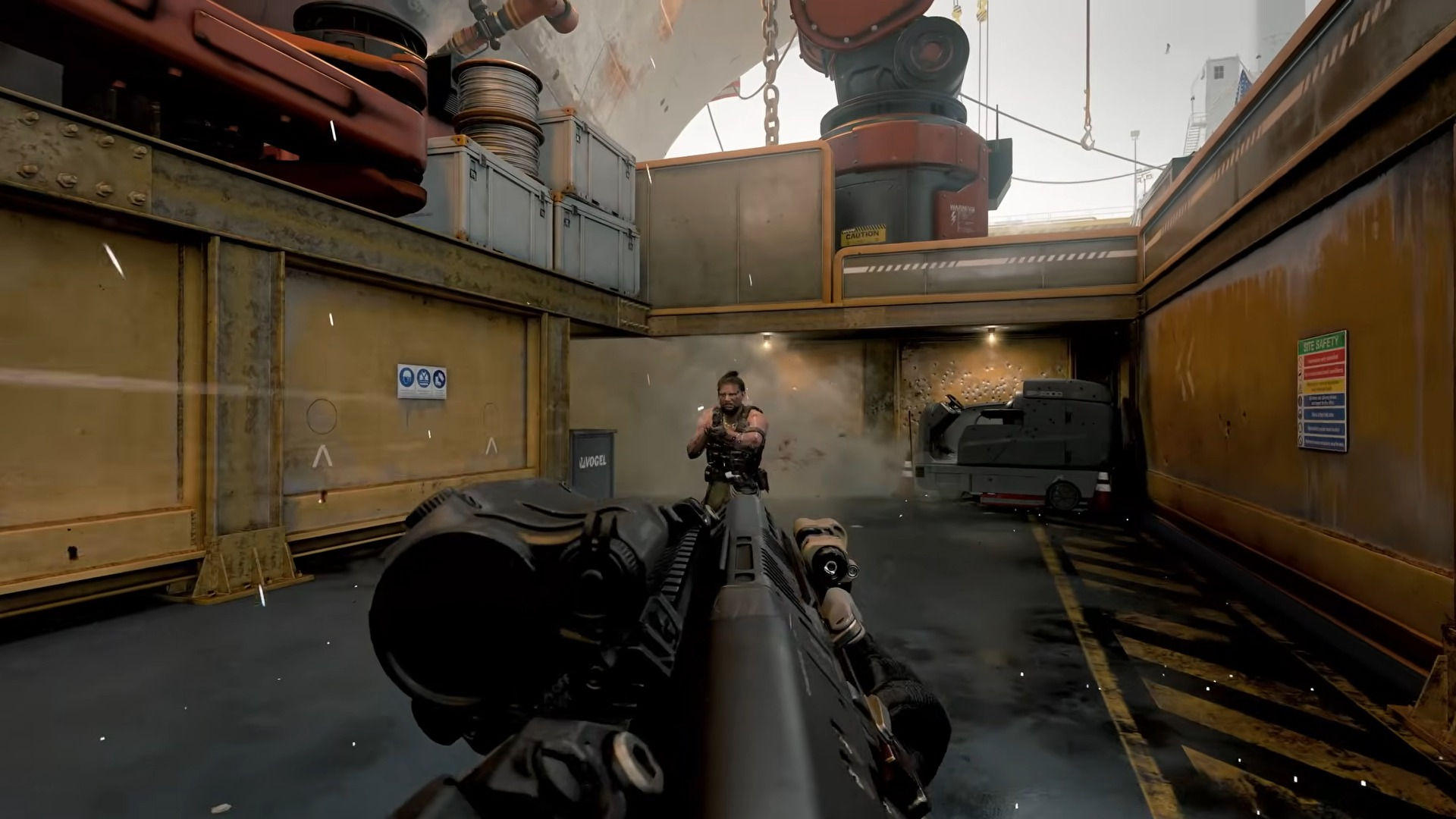 Скриншоты многопользовательского режима Call of Duty: Black Ops 7 показывают бои, оружие, серии очков и карты.