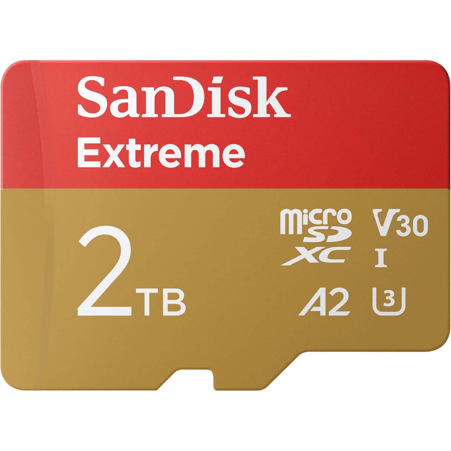 SanDisk Extreme 2TB microSD card.