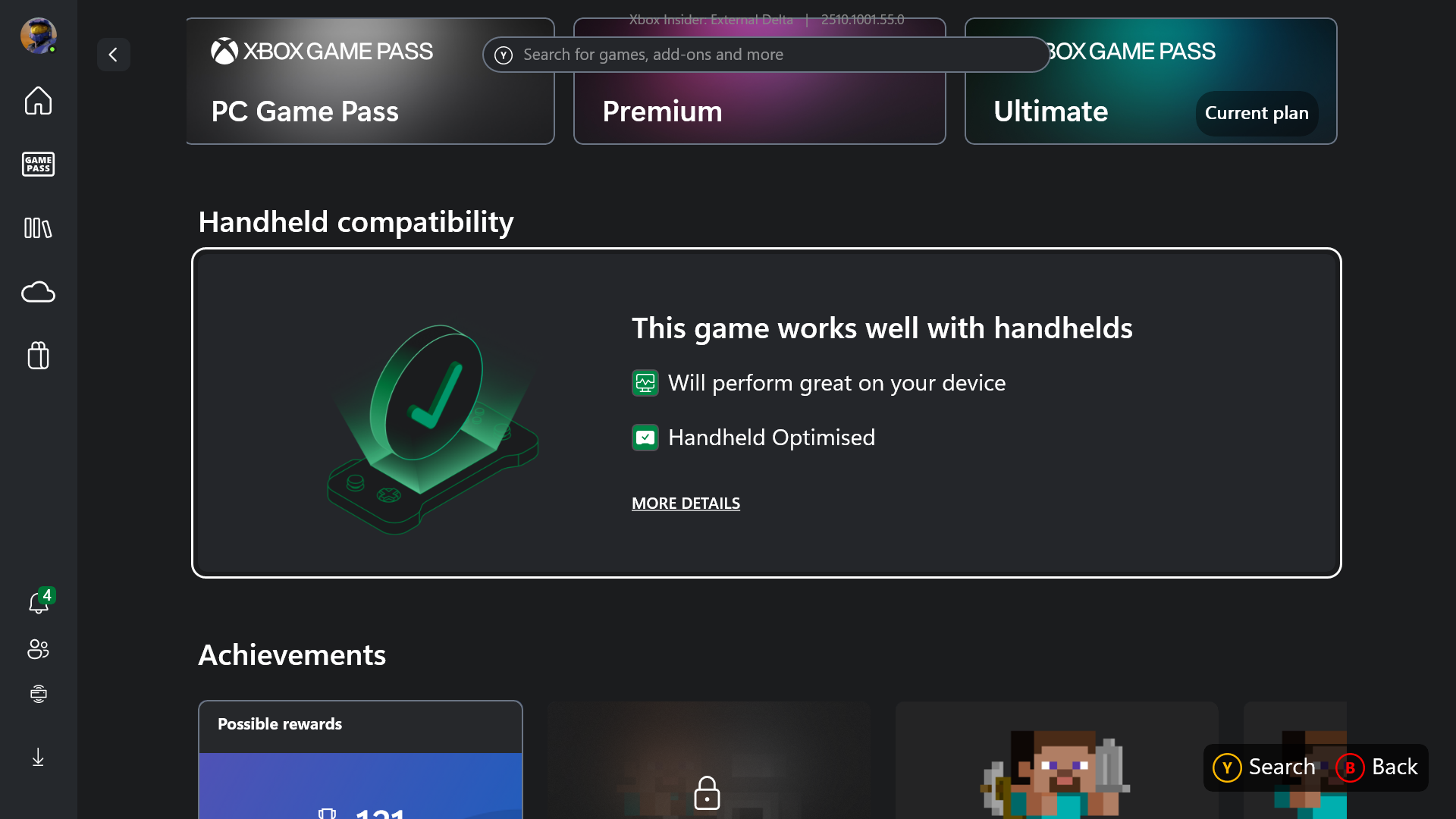 Xbox App compatibility indicators