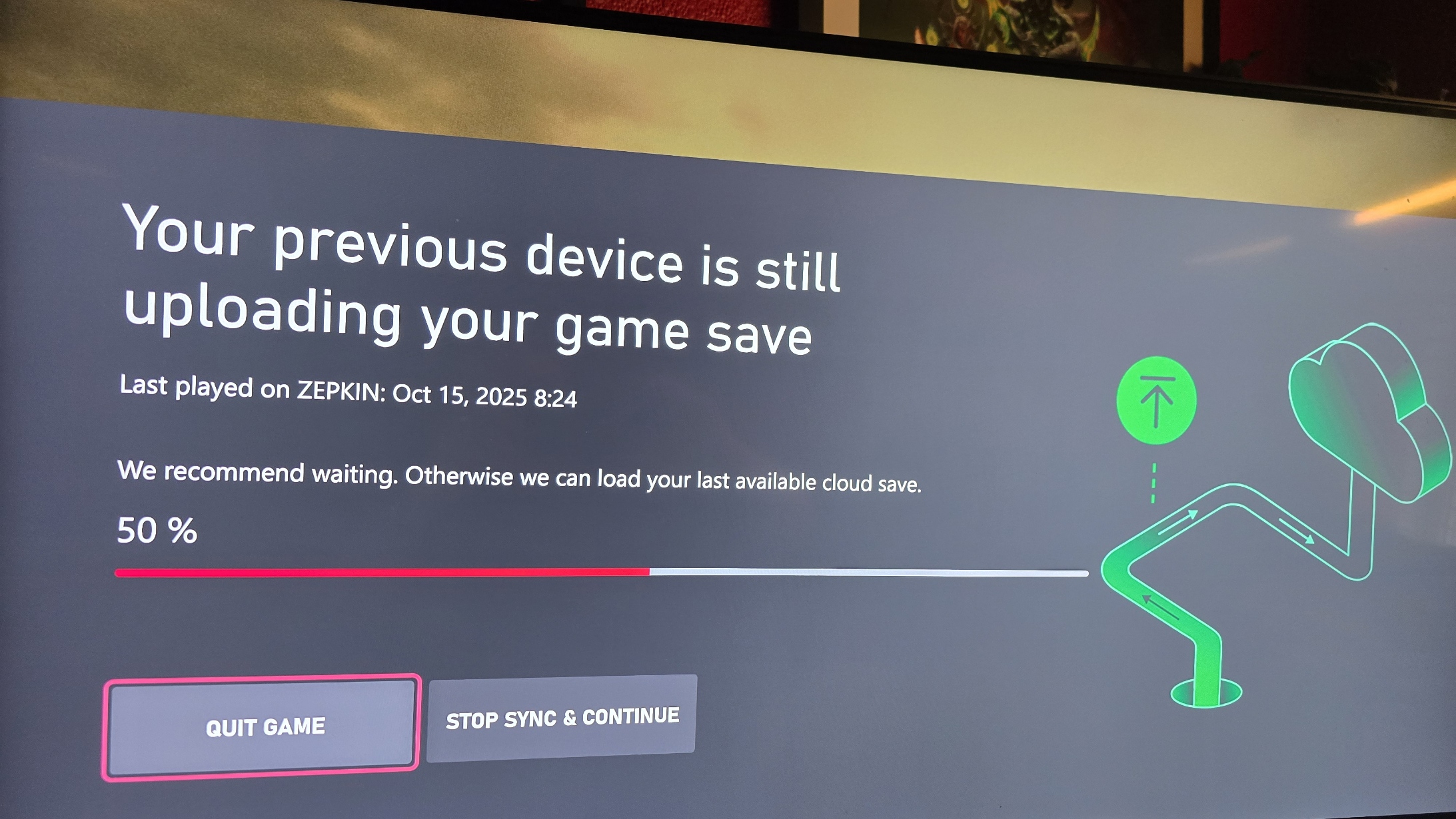 Xbox Cloud Save Indicator