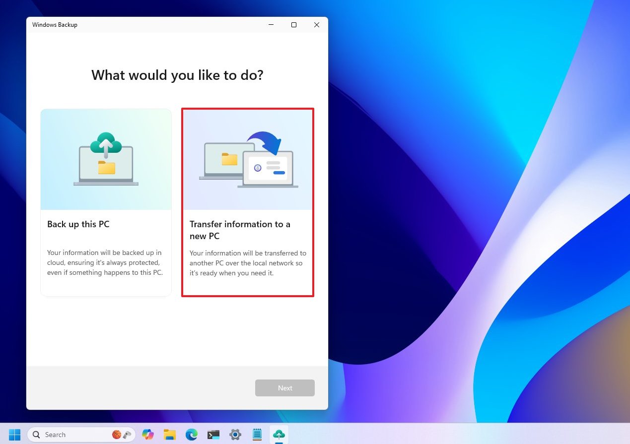 Windows Backup Перенос информации на новый ПК