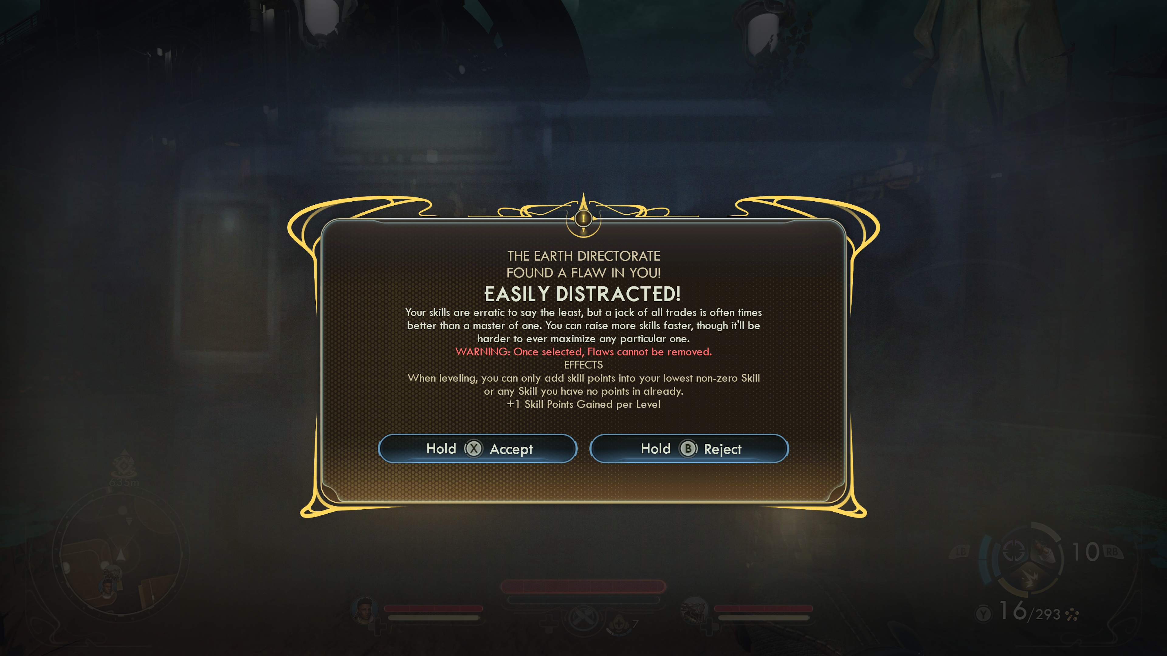 Вариант "Недостаток" в The Outer Worlds 2