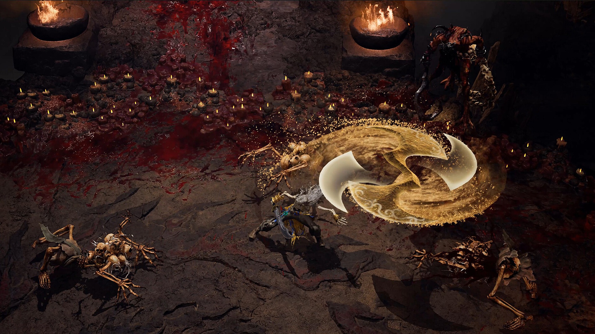 Коммерческий скриншот Loulan: The Cursed Sand, где Проклятый Песок использует песочную магию