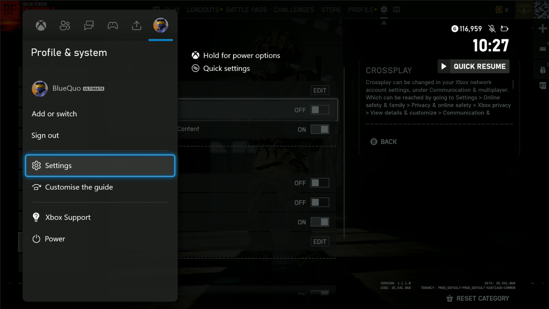 Guide on disabling cross-play on Xbox