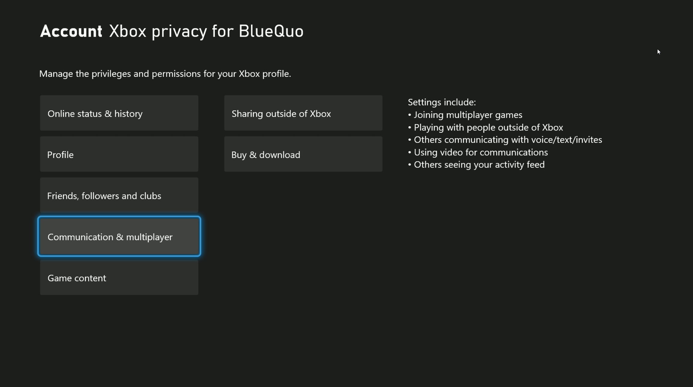 Guide on disabling cross-play on Xbox