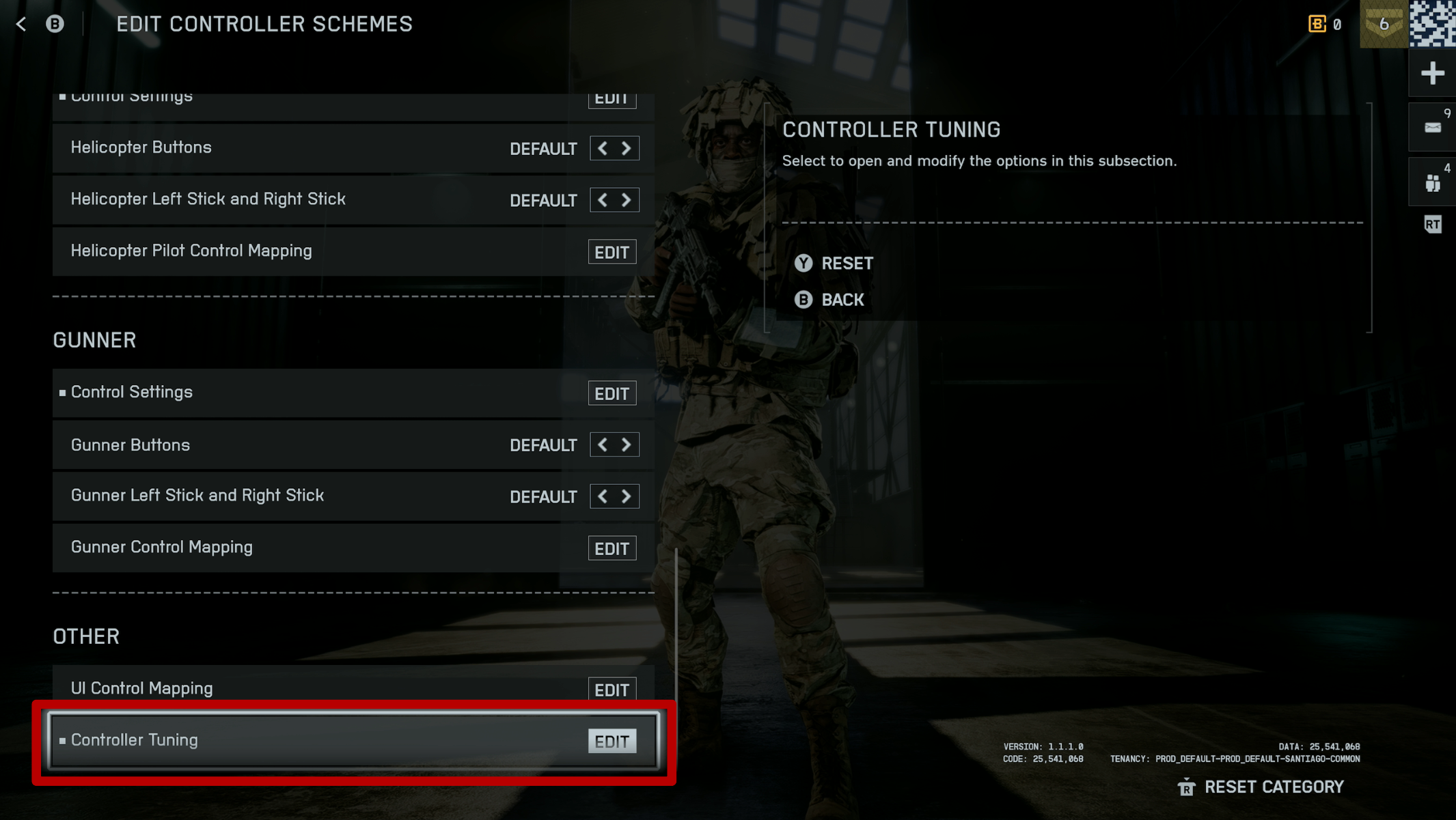 Настройка контроллера