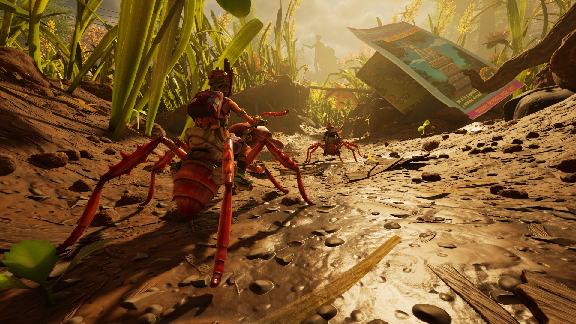 Grounded 2 two kids riding on Ant ![