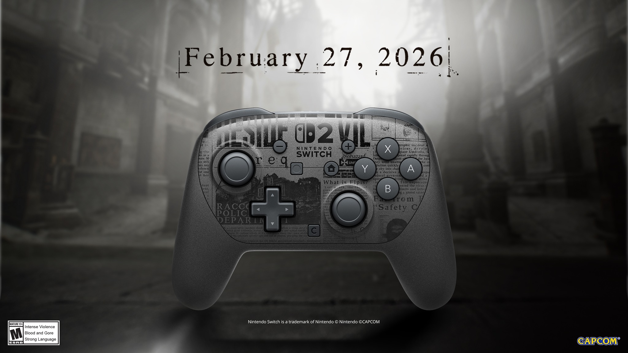 Product image of the Resident Evil: Requiem Nintendo Switch 2 Pro controller