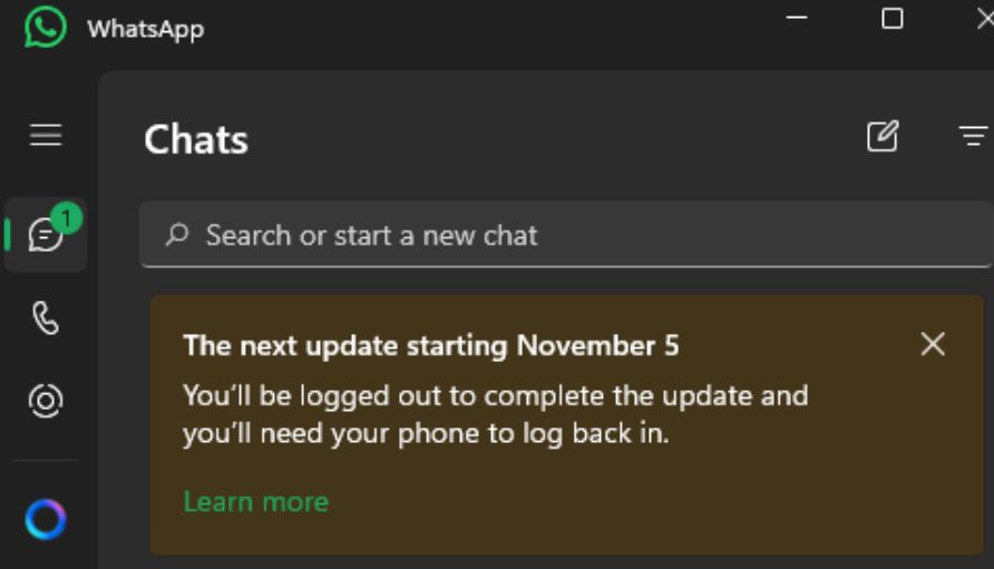 Meta намекает, что WhatsApp для Windows 11 перейдет на веб-приложение Chromium с 5 ноября
