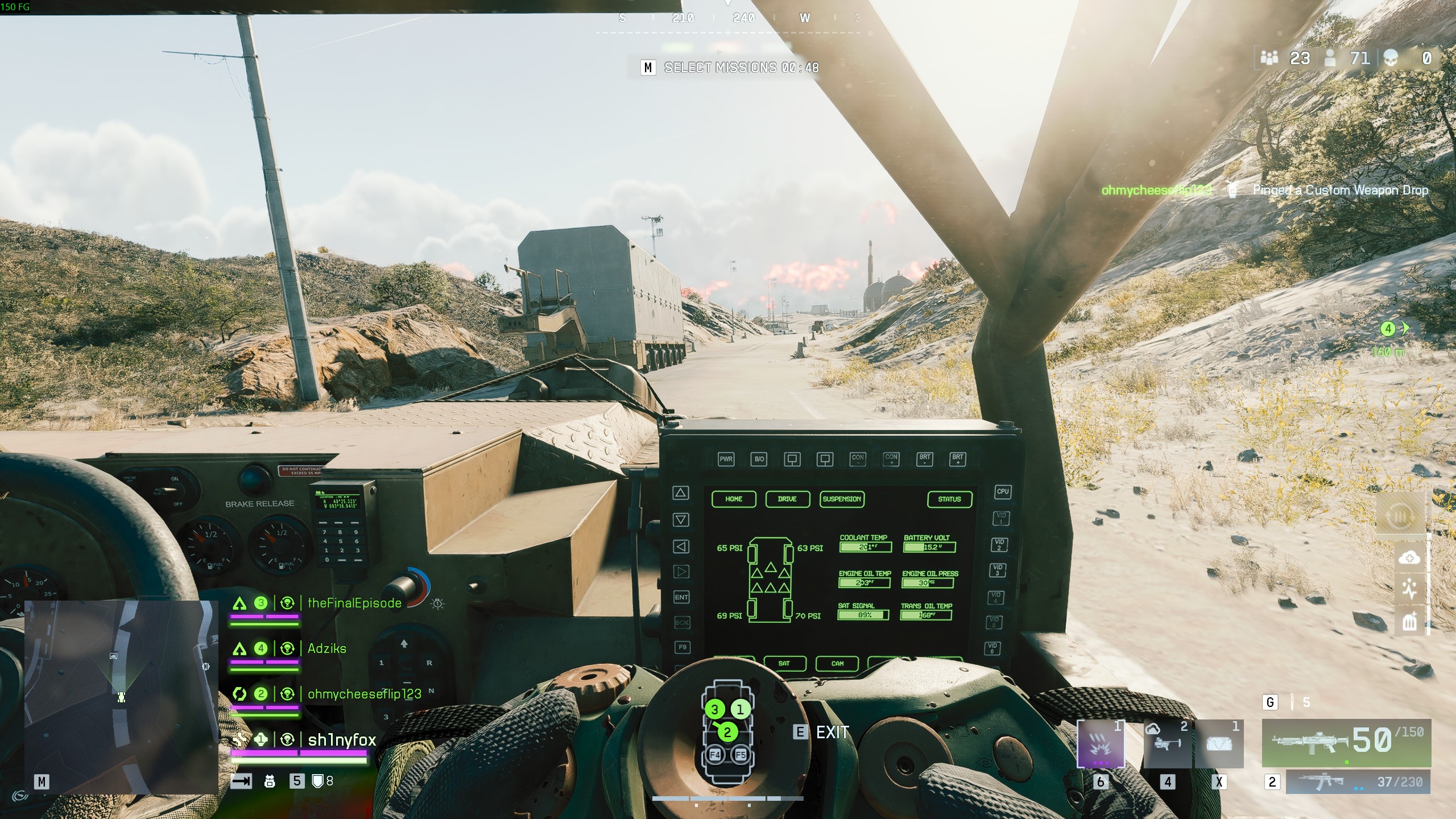 Riding in a buggy in Battlefield Redsec