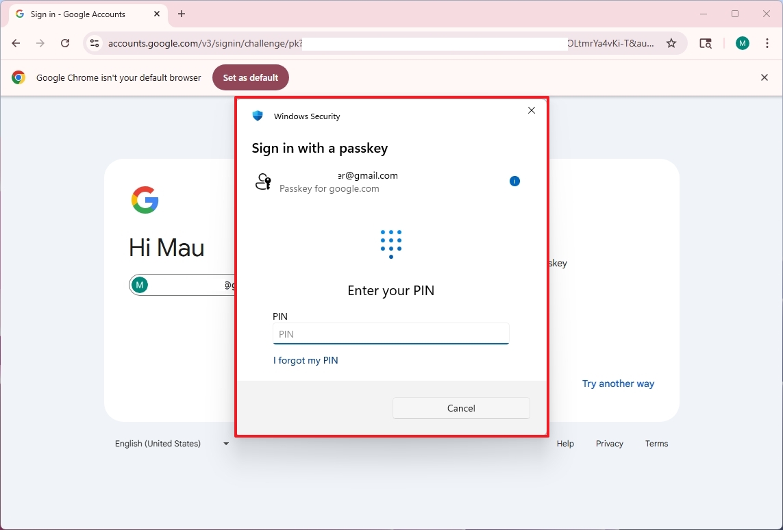 Passkeys will use your device's built-in authentication methods to login to accounts.