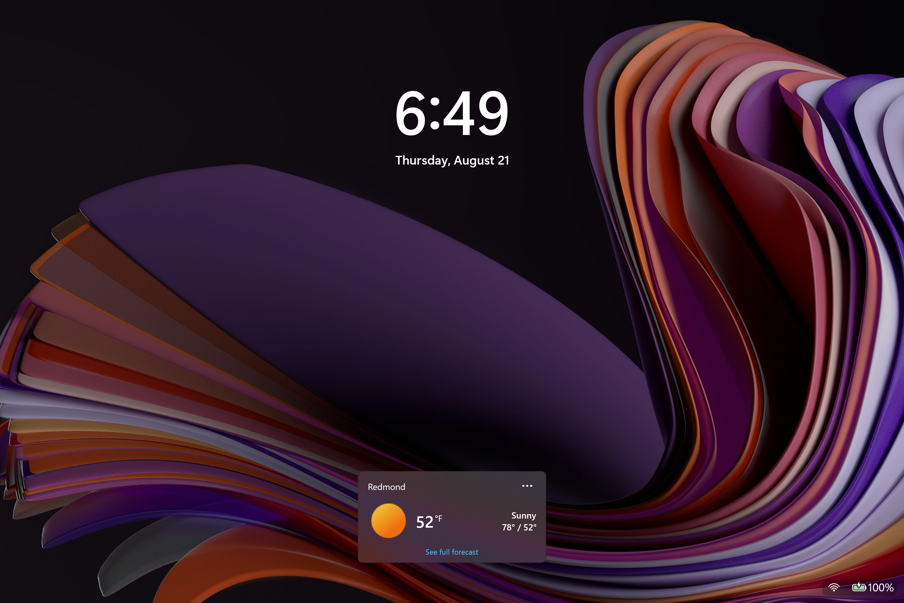 Экран блокировки с новой иконкой батареи и процентом заряда