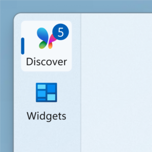 Numbered badge on the Discover dashboard icon in the navigation bar.
