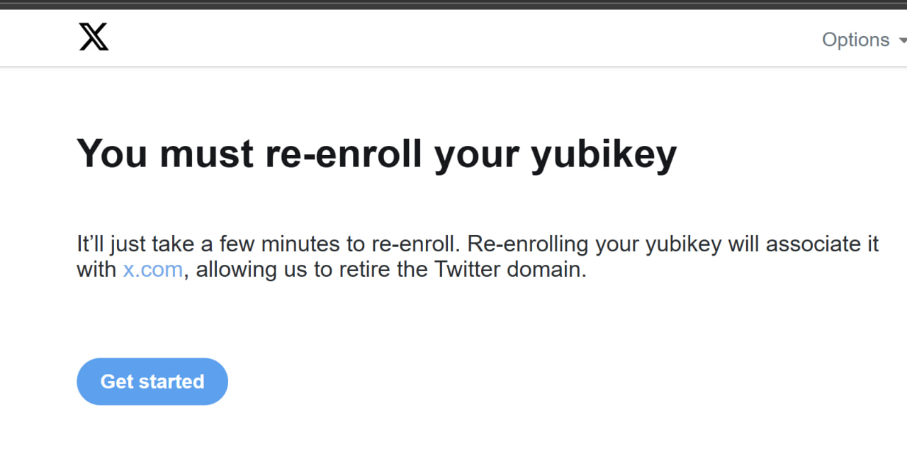 Twitter (X) security error