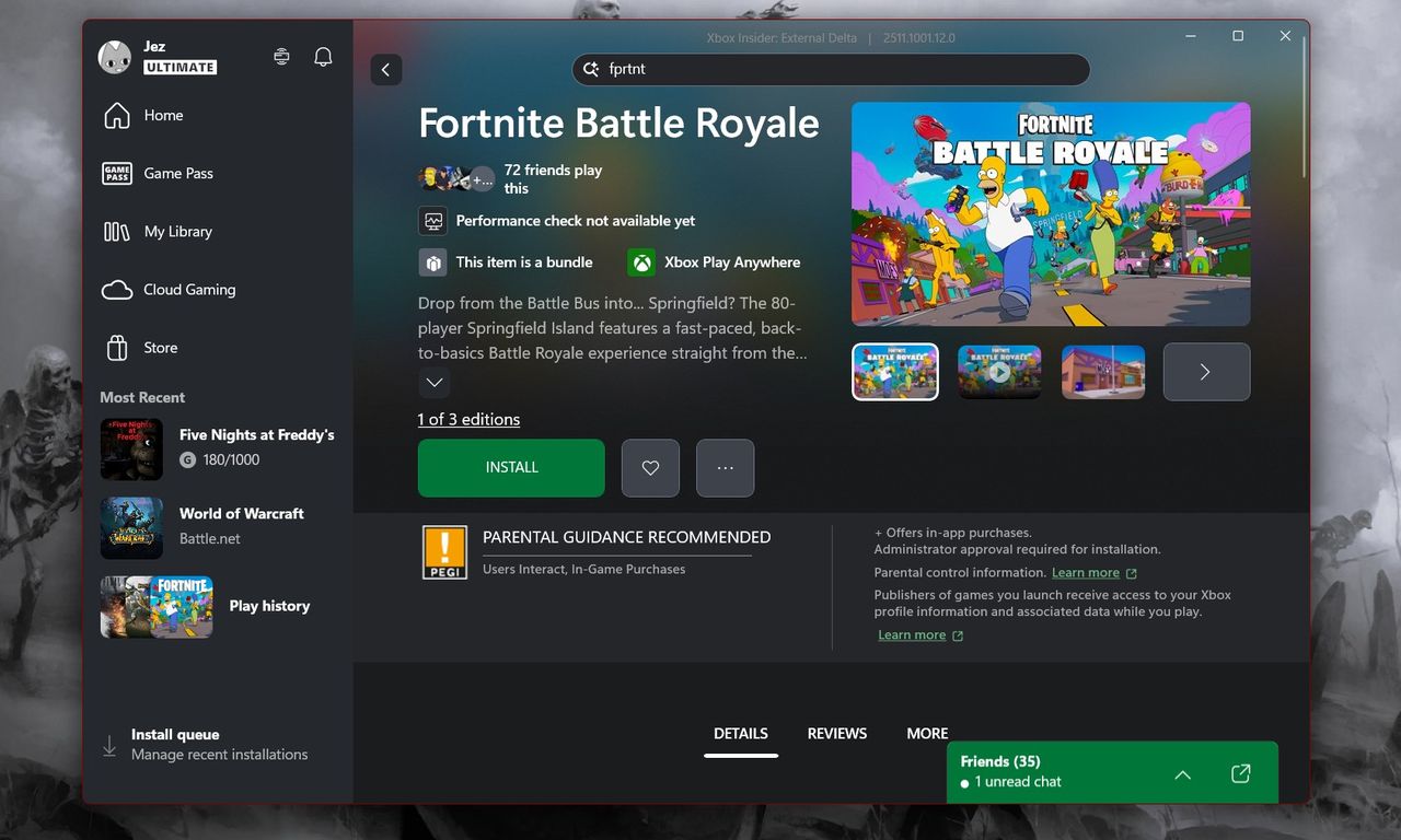 Fortnite на Xbox PC и Xbox Ally не запускается? Фикс уже в пути, а пока бонус к подписке!