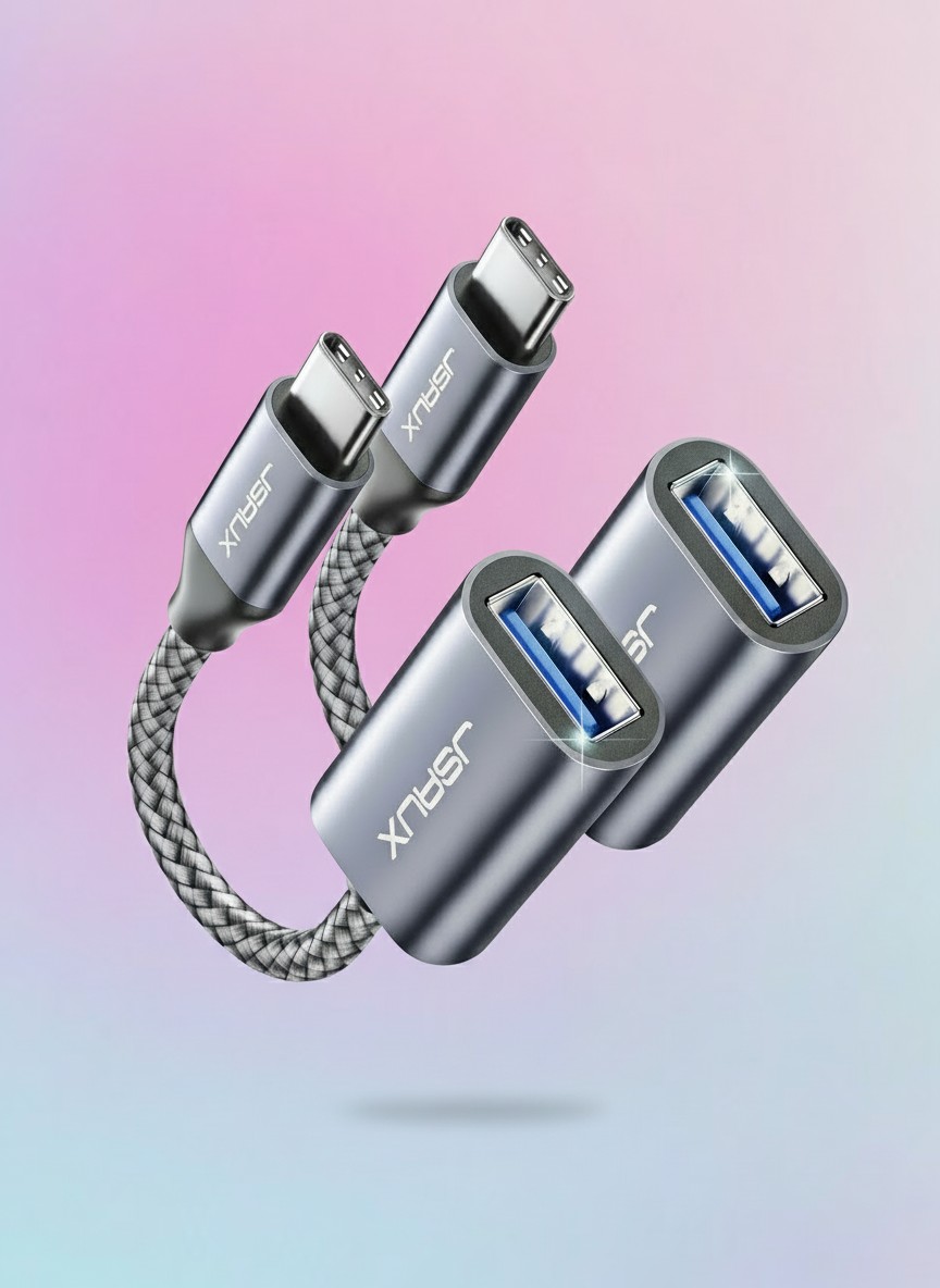 JSAUX, USB-C to USB-A 3.0 Adapter [2-Pack]