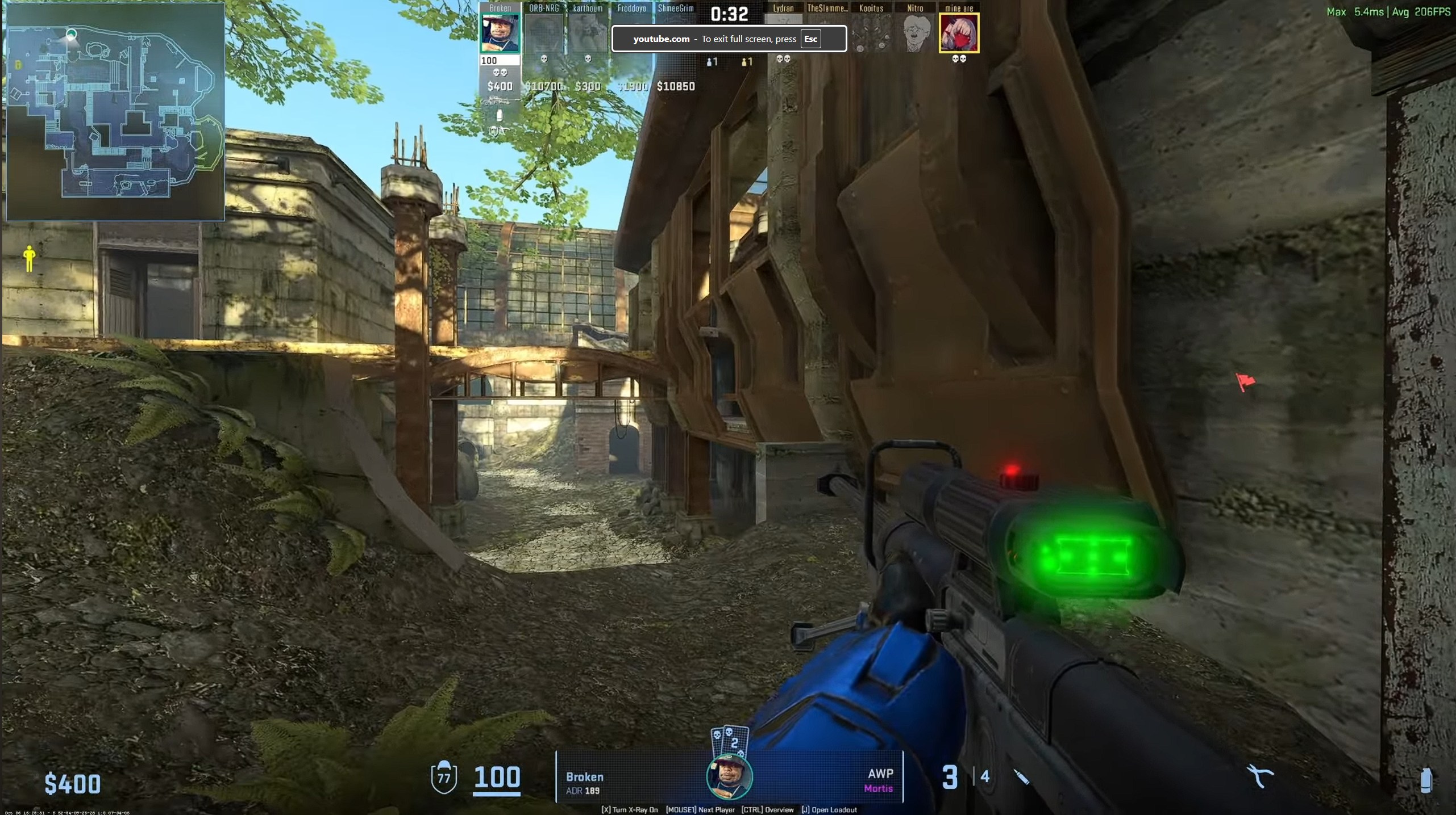 In game screenshot of Halo mod for Counter Strike 2