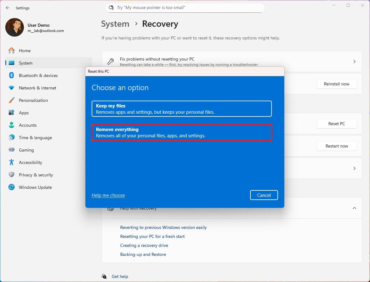 Copilot+ PC remove everything