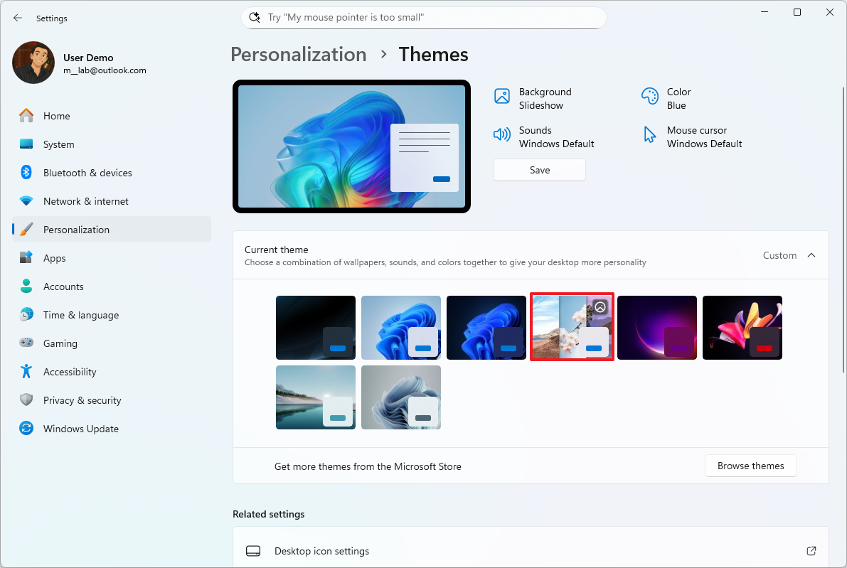 Copilot+ PC change theme