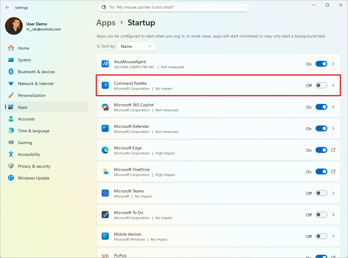 Copilot+ PC disable startup apps