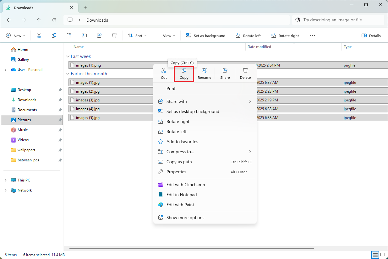 Copilot+ PC transfer files to OneDrive