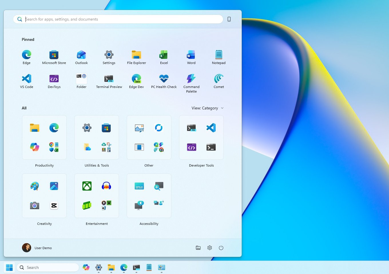Start menu without Recommended